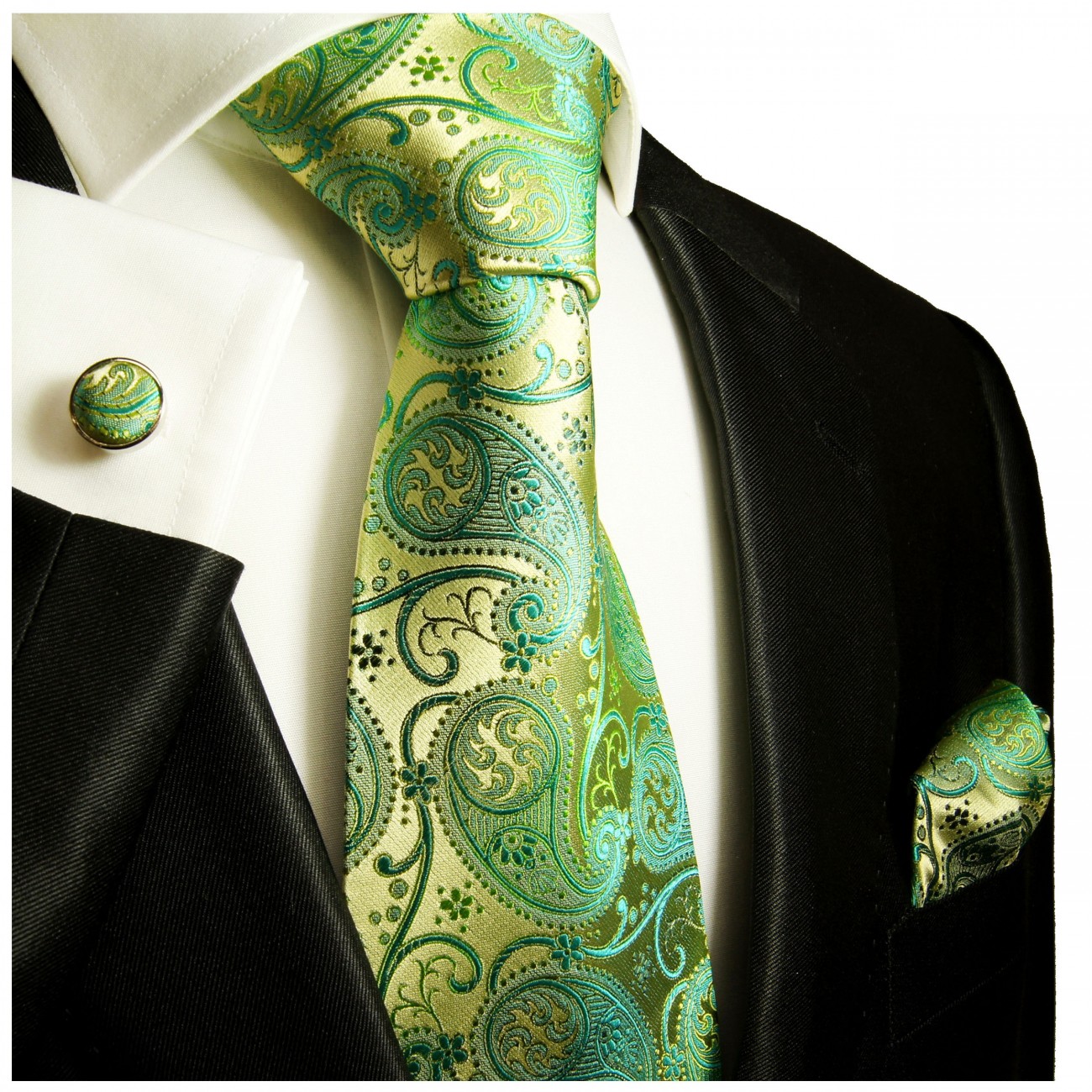 Krawatte grün gold