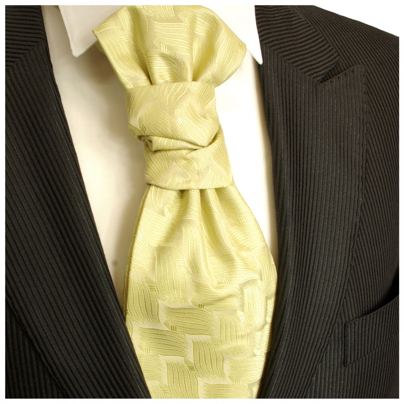 Hochzeitskrawatte | Plastron gelb Hochzeit Krawatte
