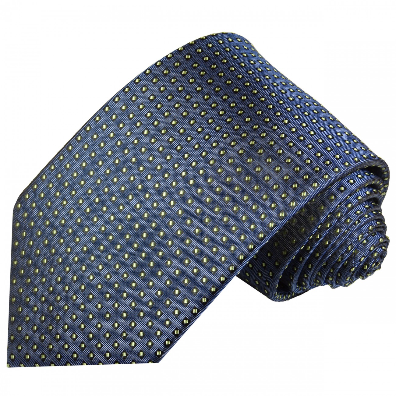 Blaue Krawatte fein gepunktet Seide 2041