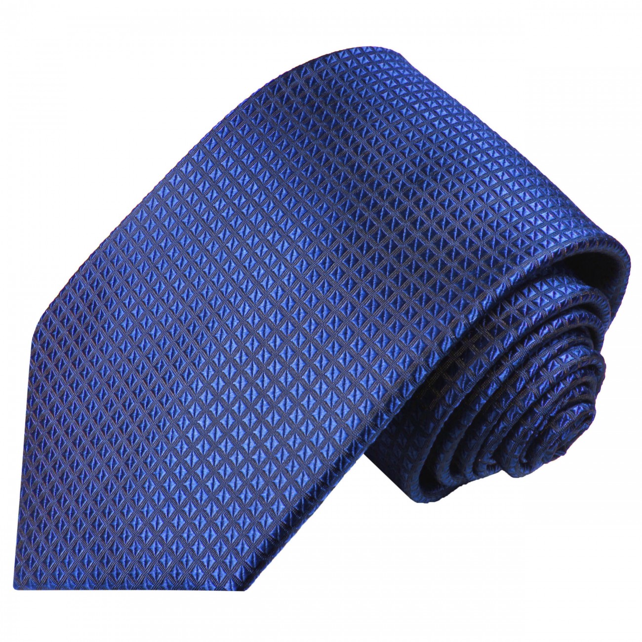 Krawatte royal blau mit feinem Waffelmuster 2048