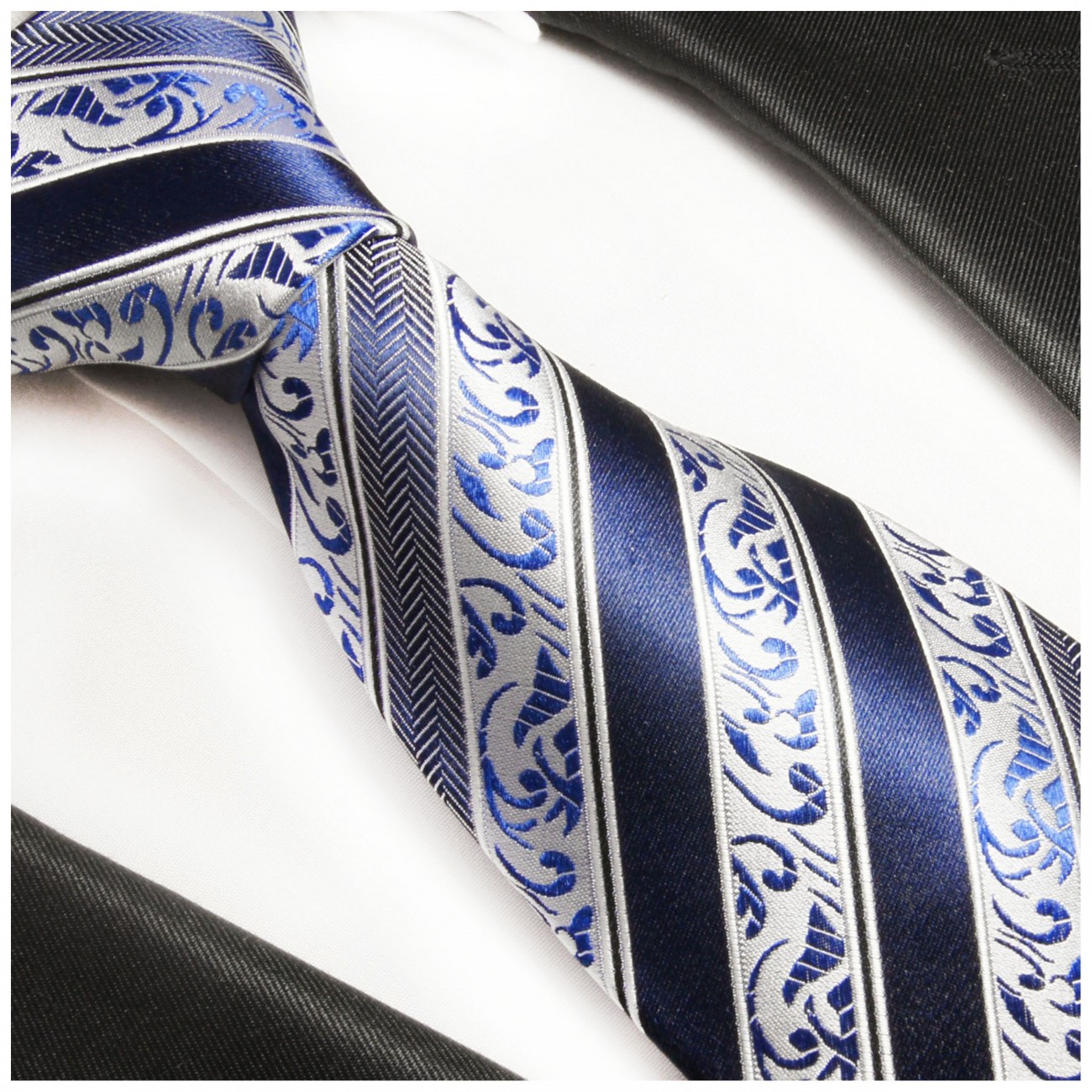 Krawatte blau barock 855