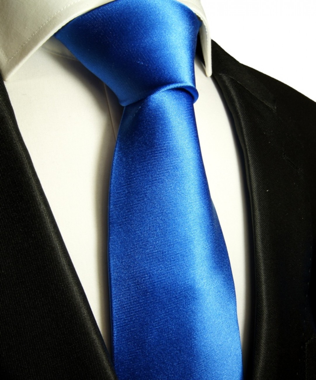 Krawatte blau uni 905 | Jetzt bestellen | -50% - Paul Malone Shop