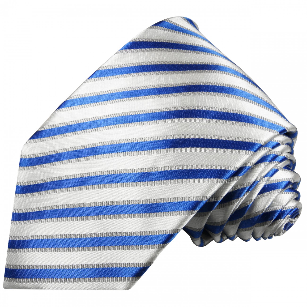 Krawatte blau gestreift Seide 685