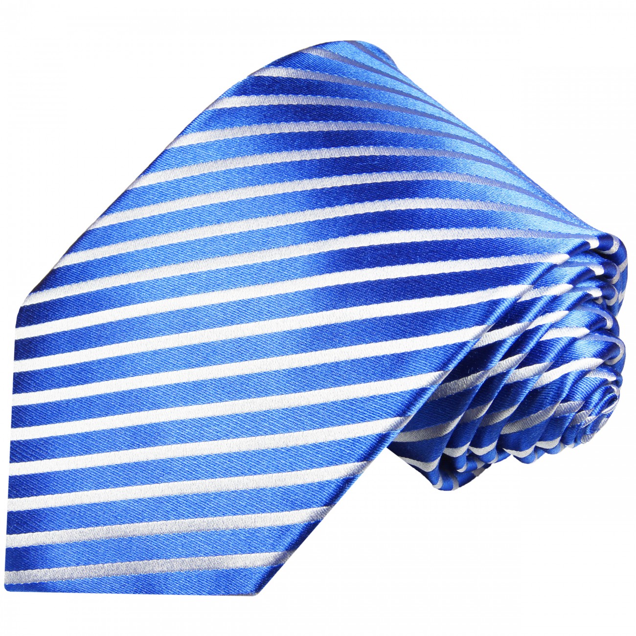 Krawatte blau gestreift Seide 923