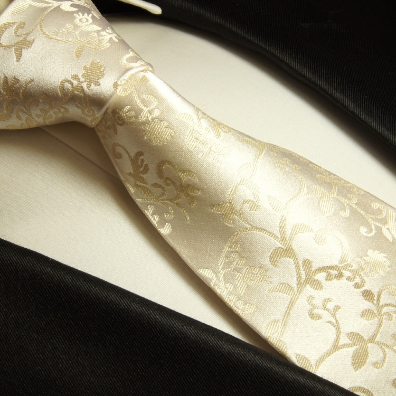 Extra lange Krawatte 165cm - Krawatte champagner