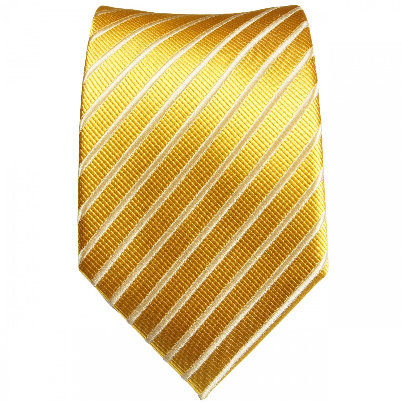Extra lange Krawatte 165cm - gold gestreift