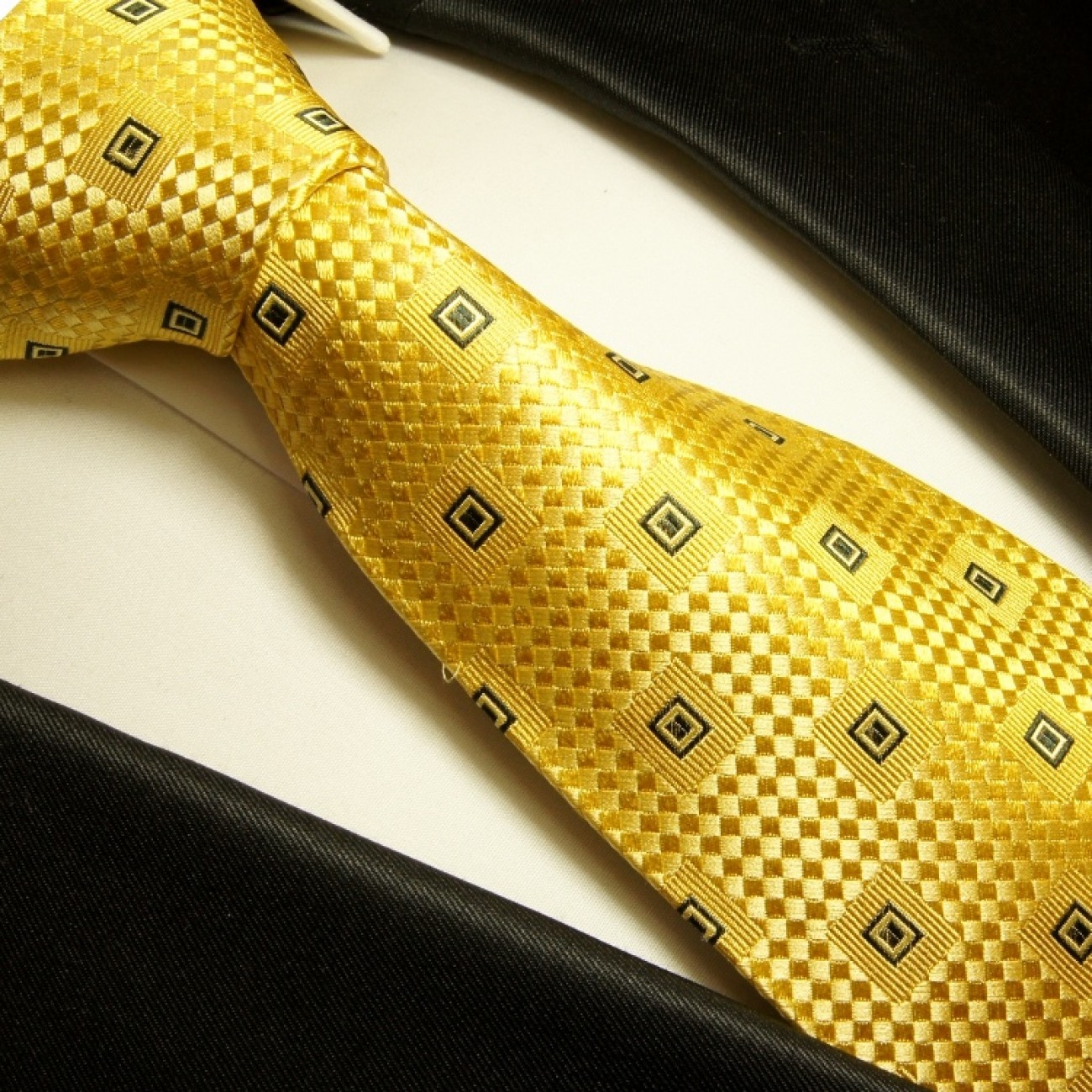 goldenes Krawatten Set 3tlg