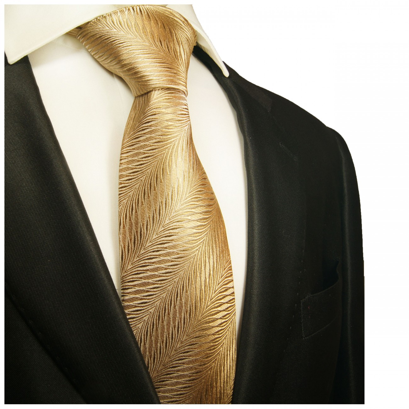 Extra lange Krawatte 165cm - gold