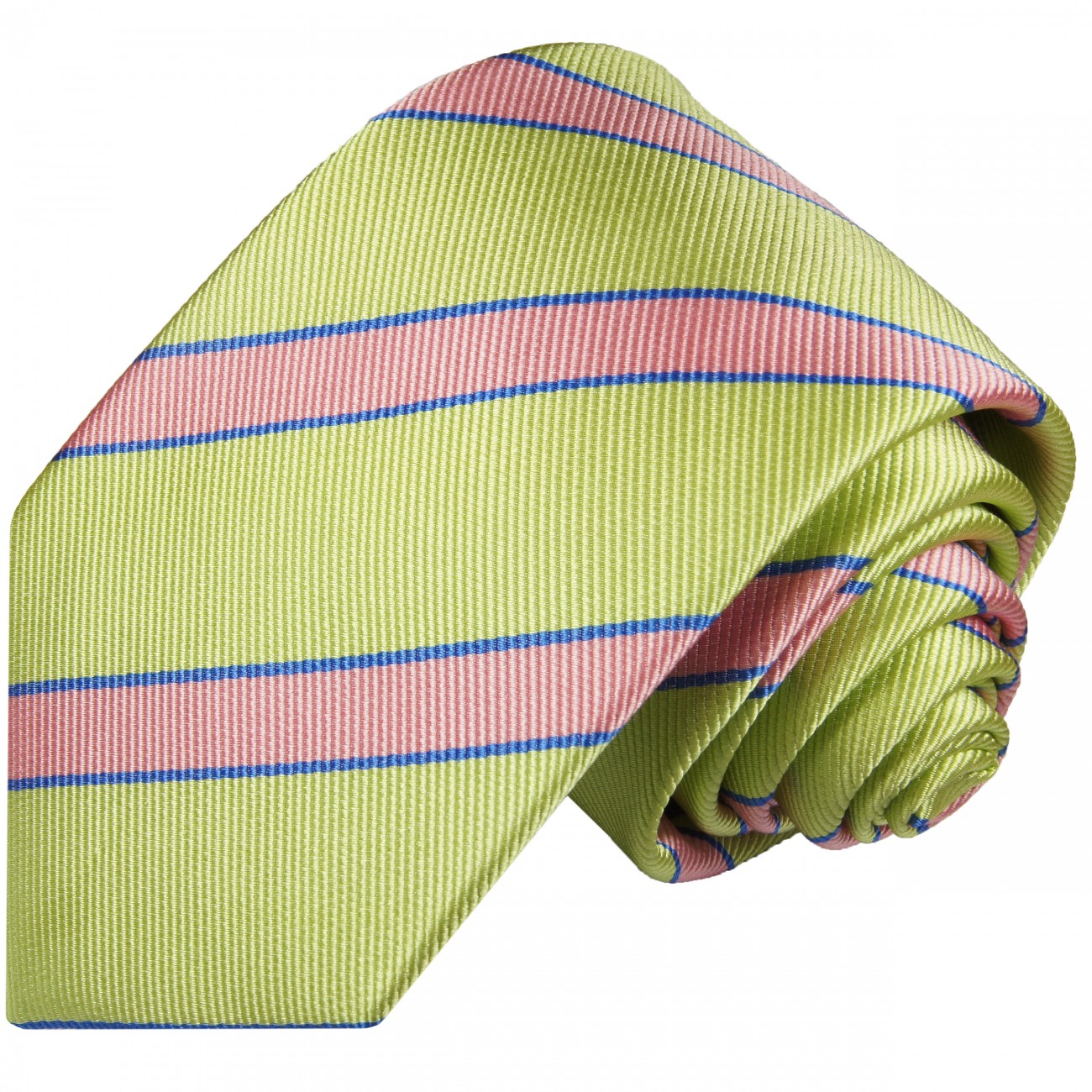 Krawatte grün pink Seide