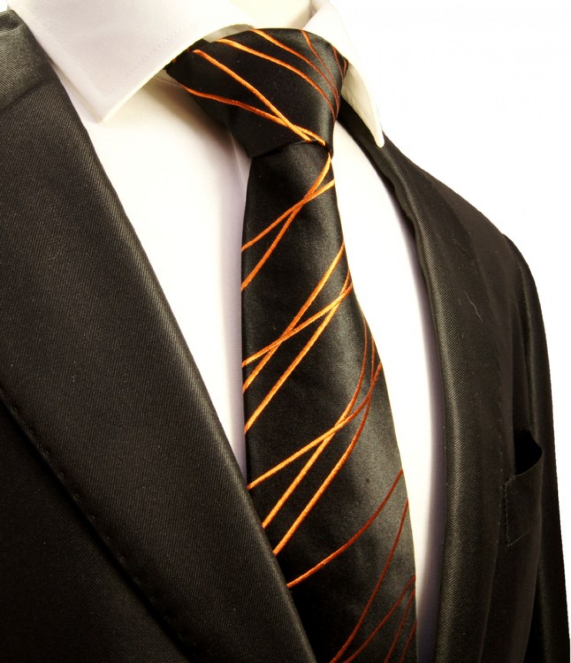 schwarz-orange-krawatte