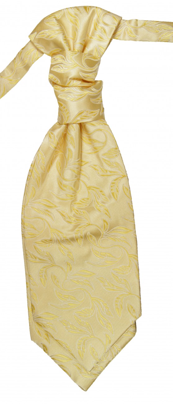 Plastron | Hochzeitskrawatte creme gold floral Hochzeit Krawatte