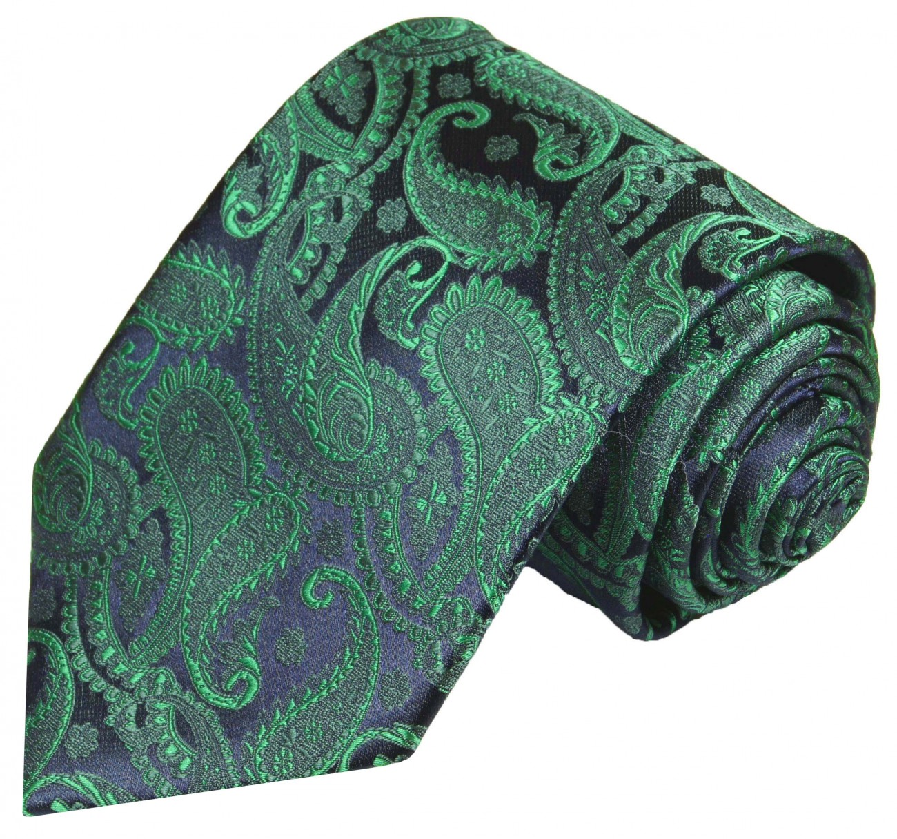 Hochzeitsweste mit Krawatte grün blau paisley