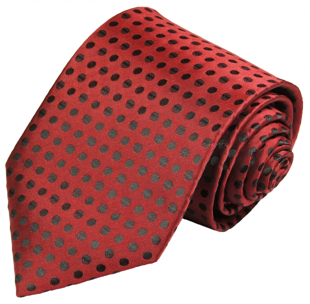 Festliche Weste mit Krawatte rot schwarz gepunktet