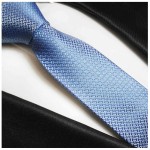 Krawatte blau schmal | 100% Seide | Blaue Krawatte schmale 6cm